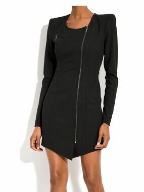Black Halo, ‘The Lizzy’ Asymmetrical Zip-Front Women’s Dress